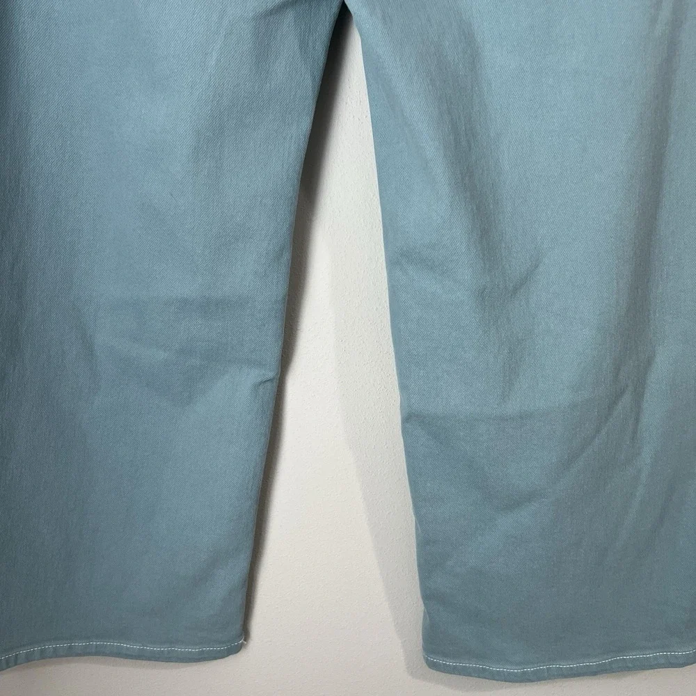 Frances Valentine Jeans Women's Size 6 Ace Wide Leg Stretch Denim in French Blue